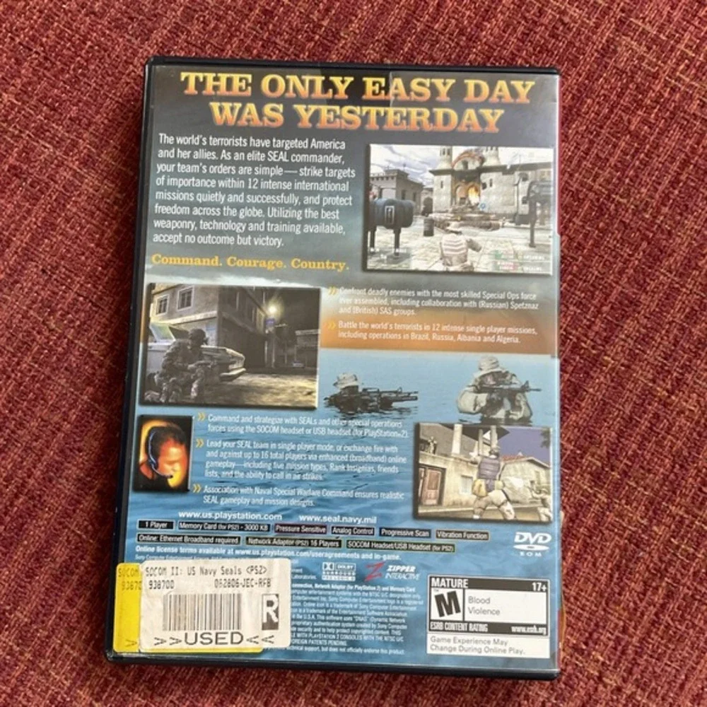 SOCOM II 2‎ US Navy SEALs (PlayStation 2 PS2)